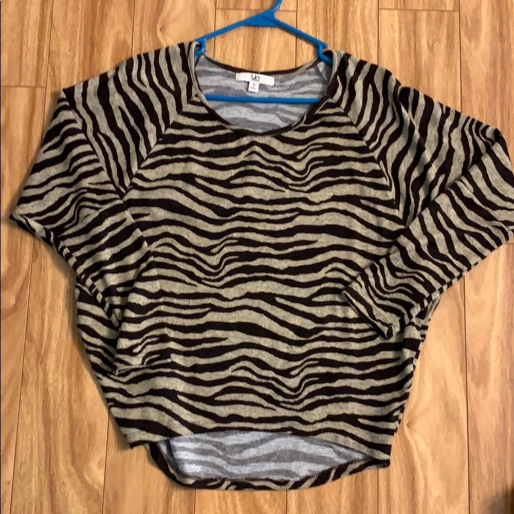 Brown zebra sweater